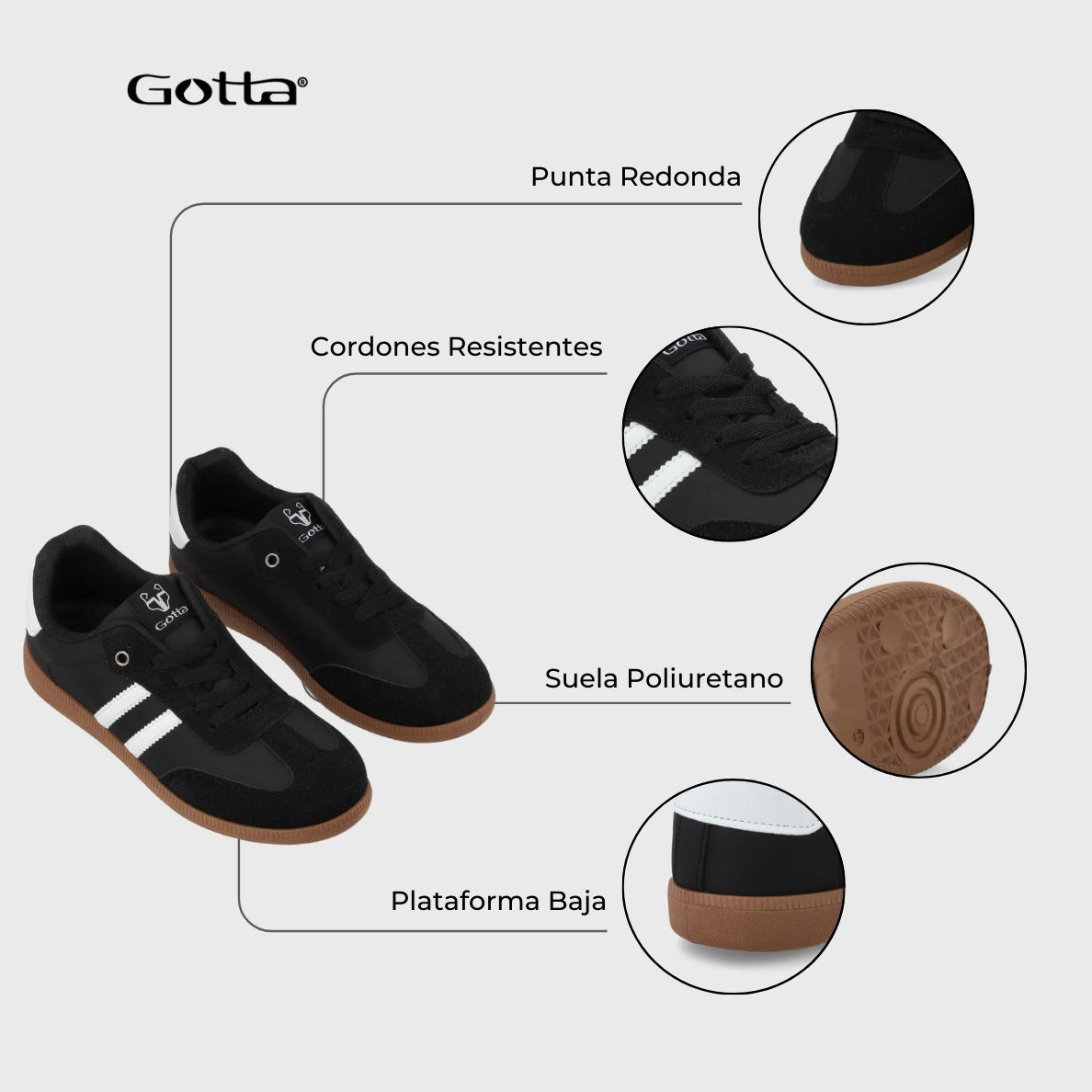 Zapatillas Negra Mujer 48061