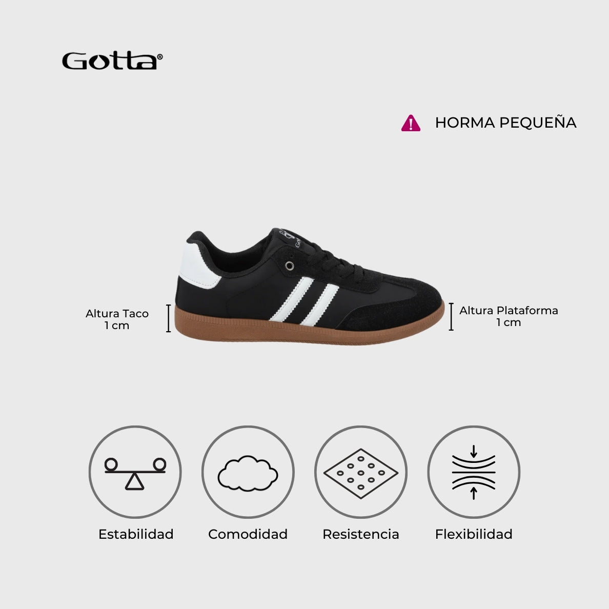 Zapatillas Negra Mujer 48061