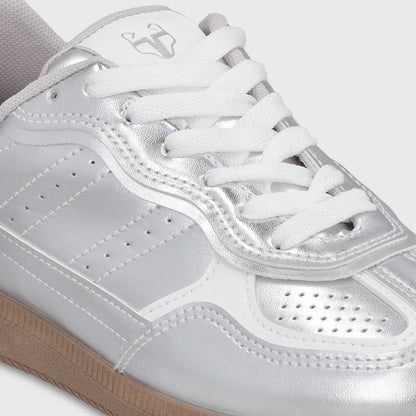 Zapatilla Plana Plateada Mujer 48062