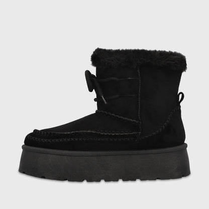 Botín Plataforma Negro Mujer 48115