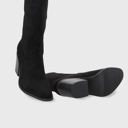 Bota Taco Negra Mujer 53782