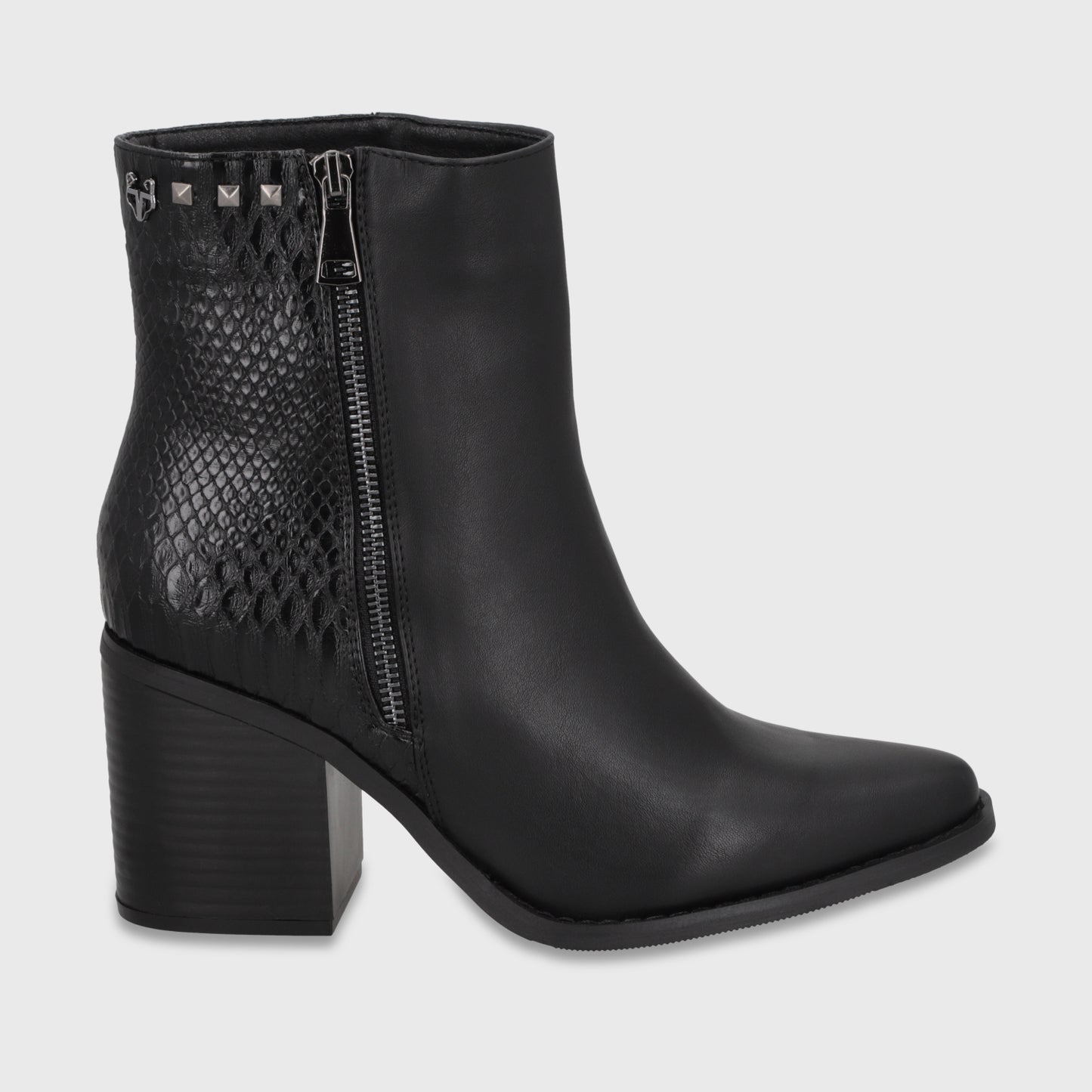 Botín Taco Negro Mujer 53785
