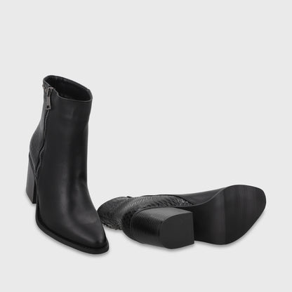 Botín Taco Negro Mujer 53785