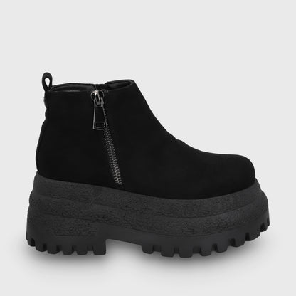 Botin Plataforma Negro Mujer 55293
