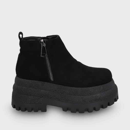 Botin Plataforma Negro Mujer 55293