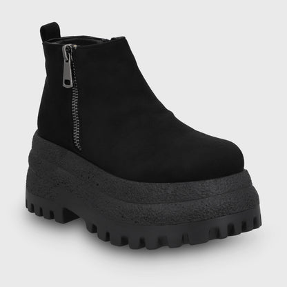 Botin Plataforma Negro Mujer 55293