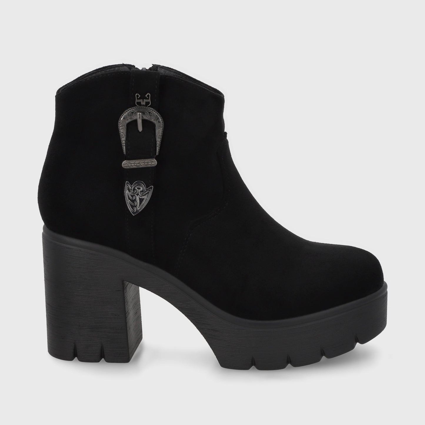 Botin Plataforma Negro Mujer 55311