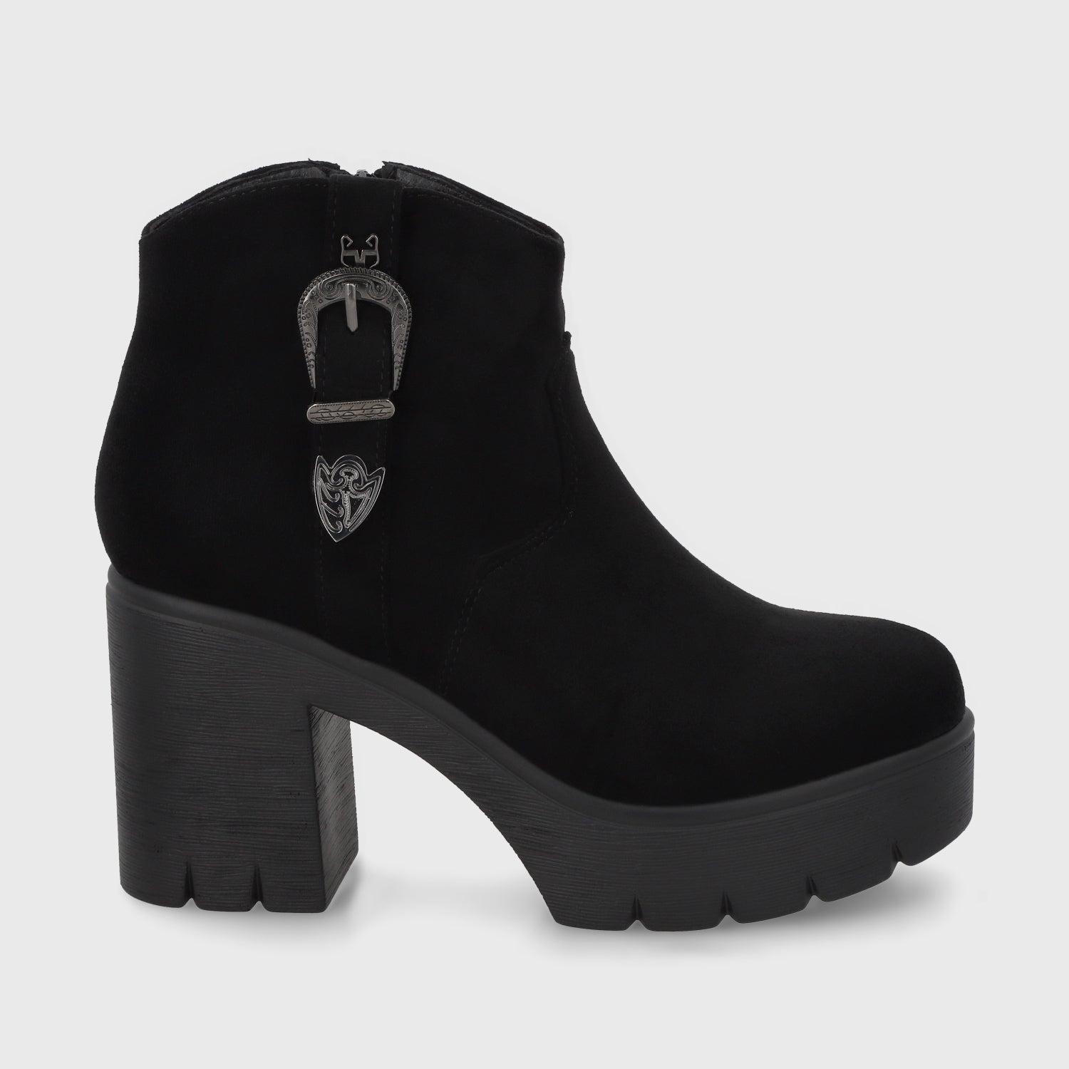 Botin Plataforma Negro Mujer 55311