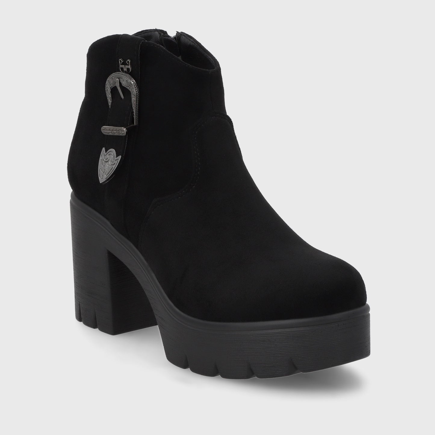 Botin Plataforma Negro Mujer 55311