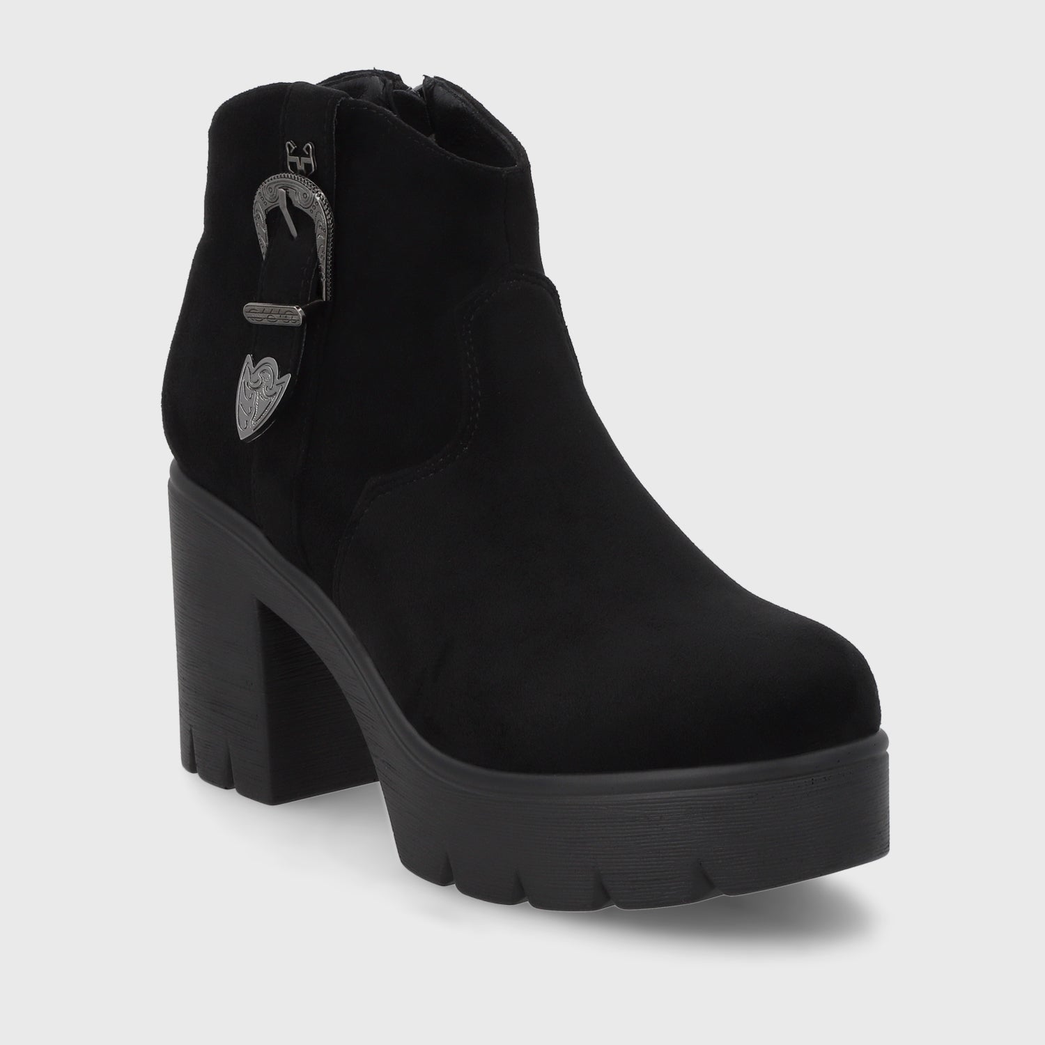 Botin Plataforma Negro Mujer 55311