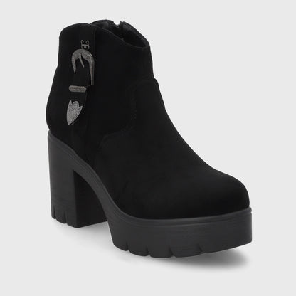 Botin Plataforma Negro Mujer 55311