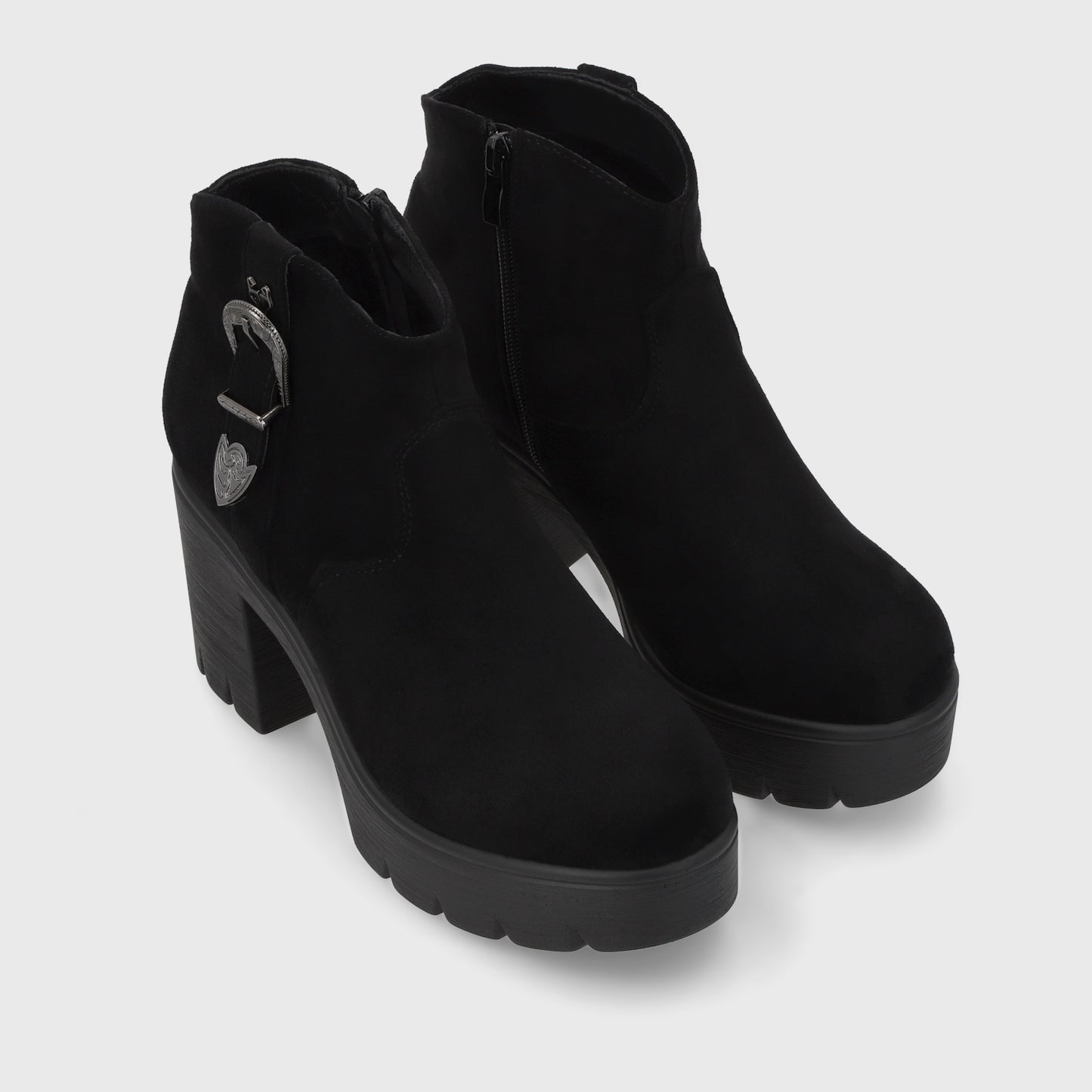Botin Plataforma Negro Mujer 55311