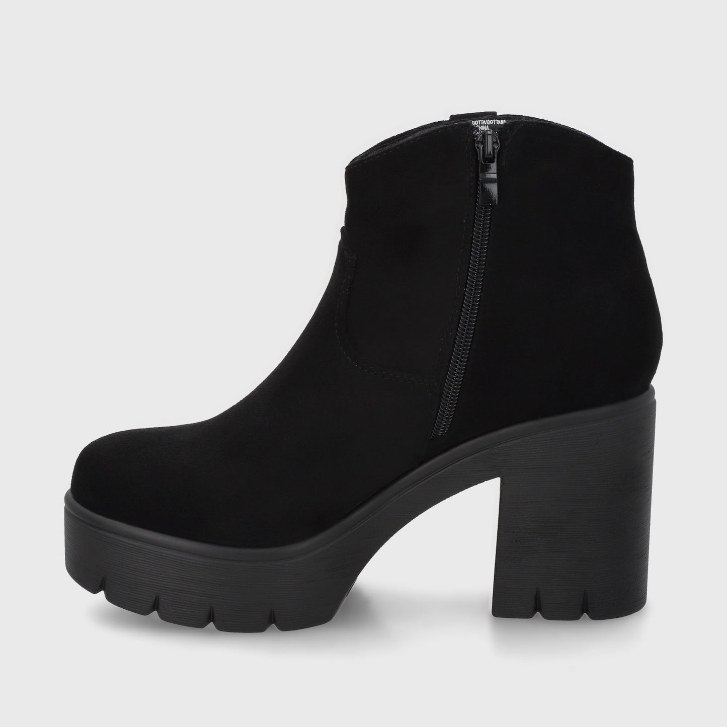 Botin Plataforma Negro Mujer 55311