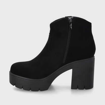 Botin Plataforma Negro Mujer 55311