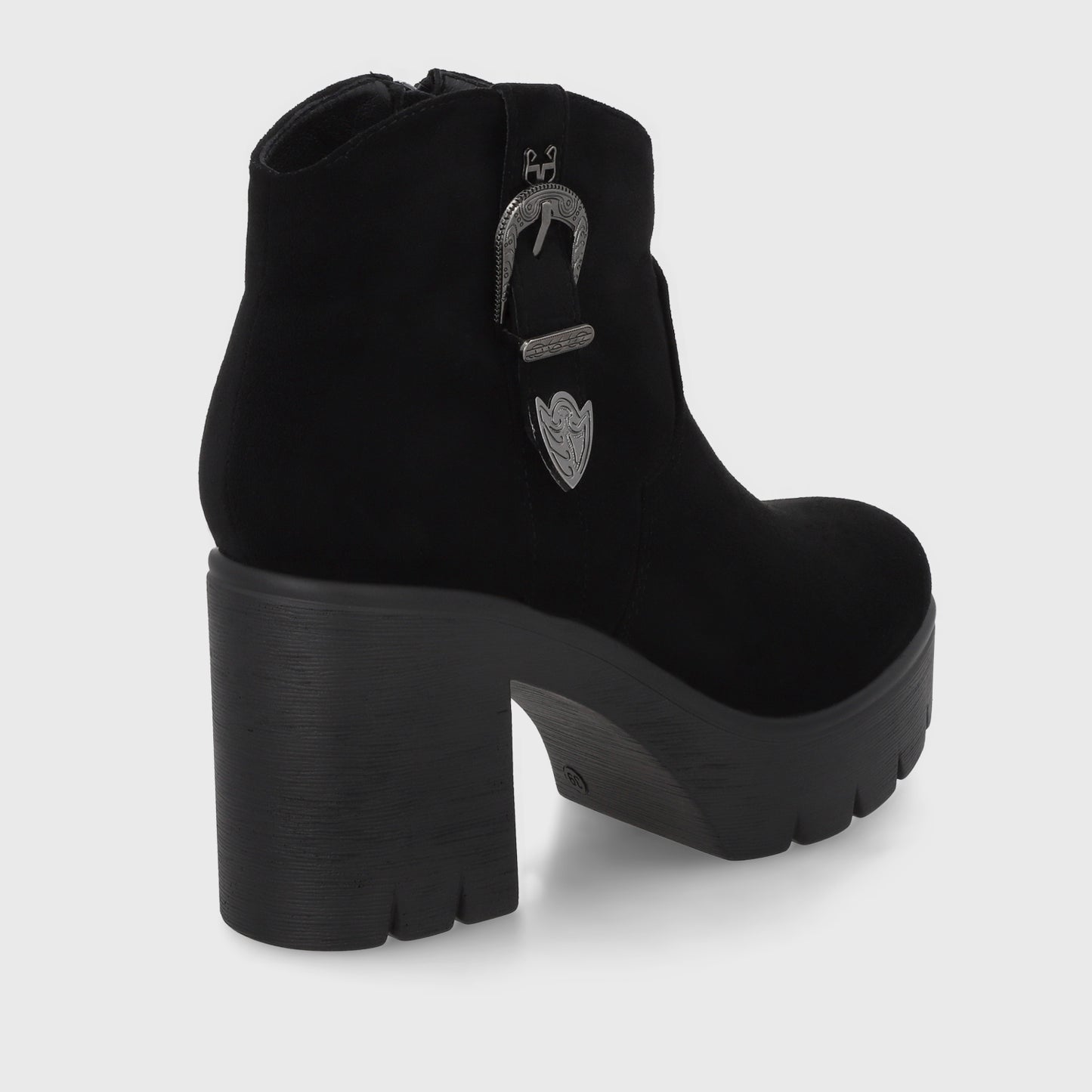 Botin Plataforma Negro Mujer 55311