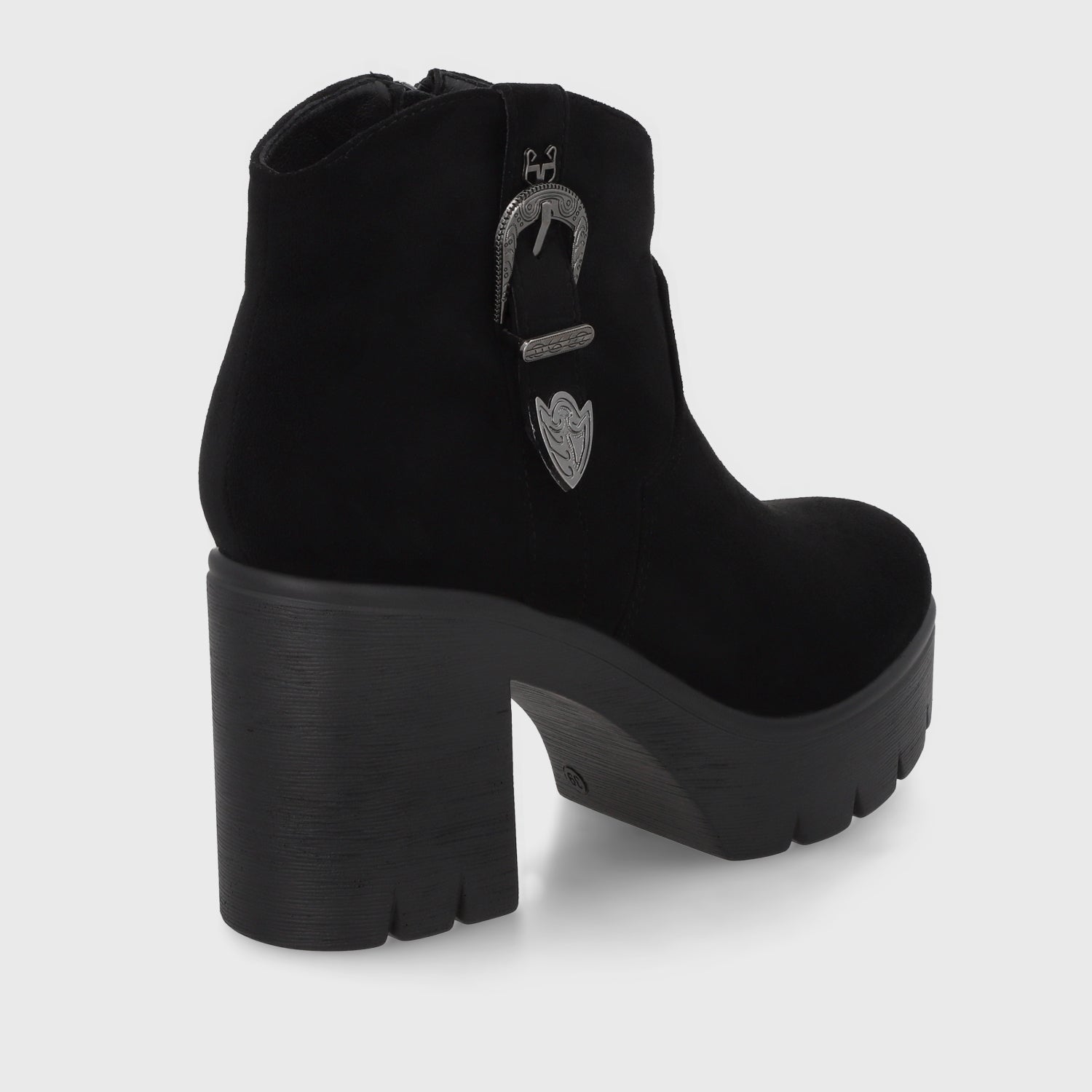 Botin Plataforma Negro Mujer 55311
