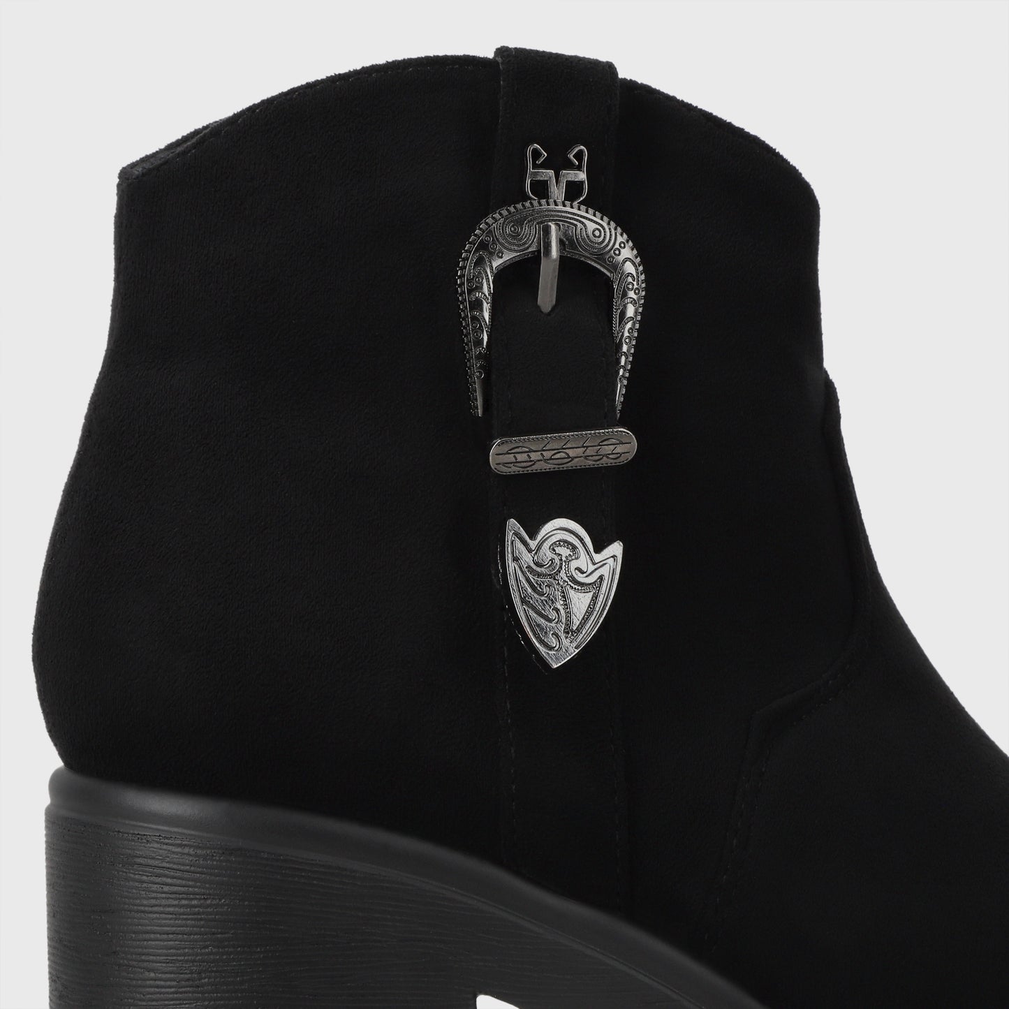Botin Plataforma Negro Mujer 55311