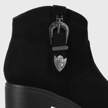 Botin Plataforma Negro Mujer 55311
