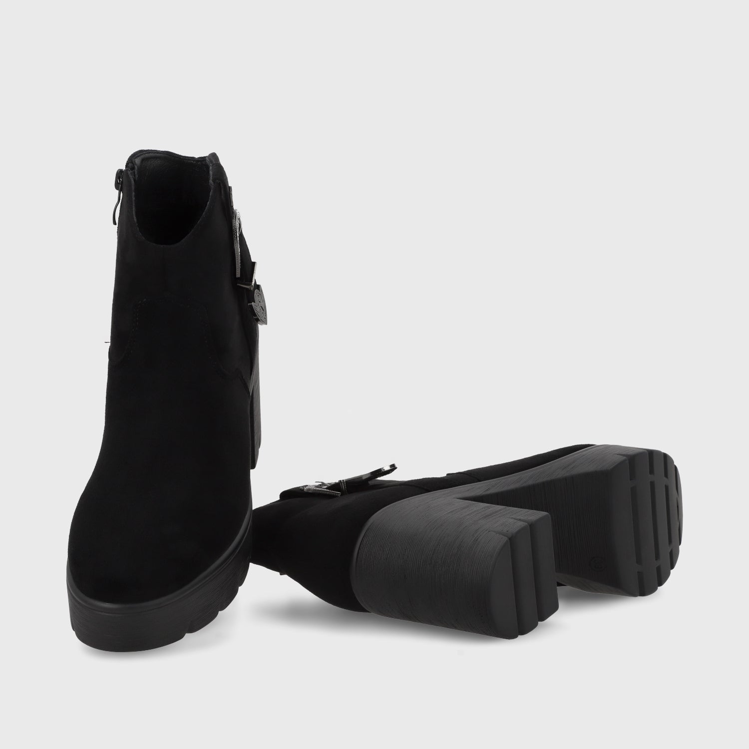 Botin Plataforma Negro Mujer 55311