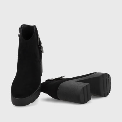 Botin Plataforma Negro Mujer 55311