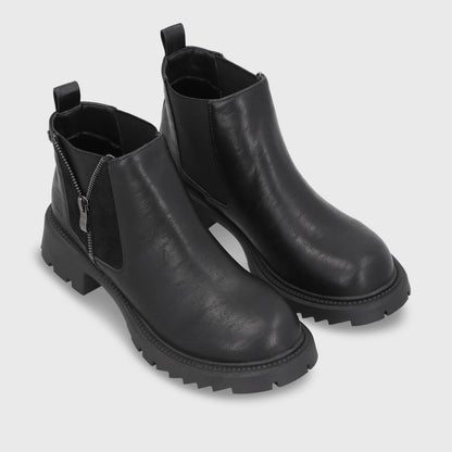 Botin Taco Negro Mujer 55330