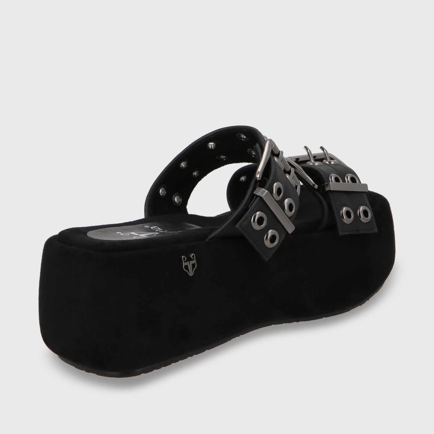 Sandalia Plataforma Negro Mujer 55961