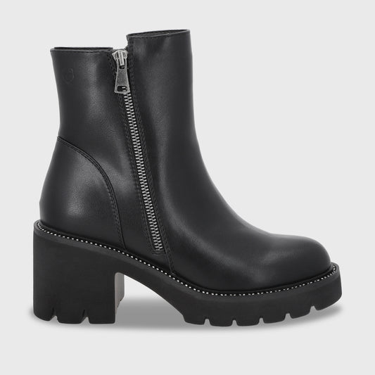 Botin Taco Negro Mujer 56020