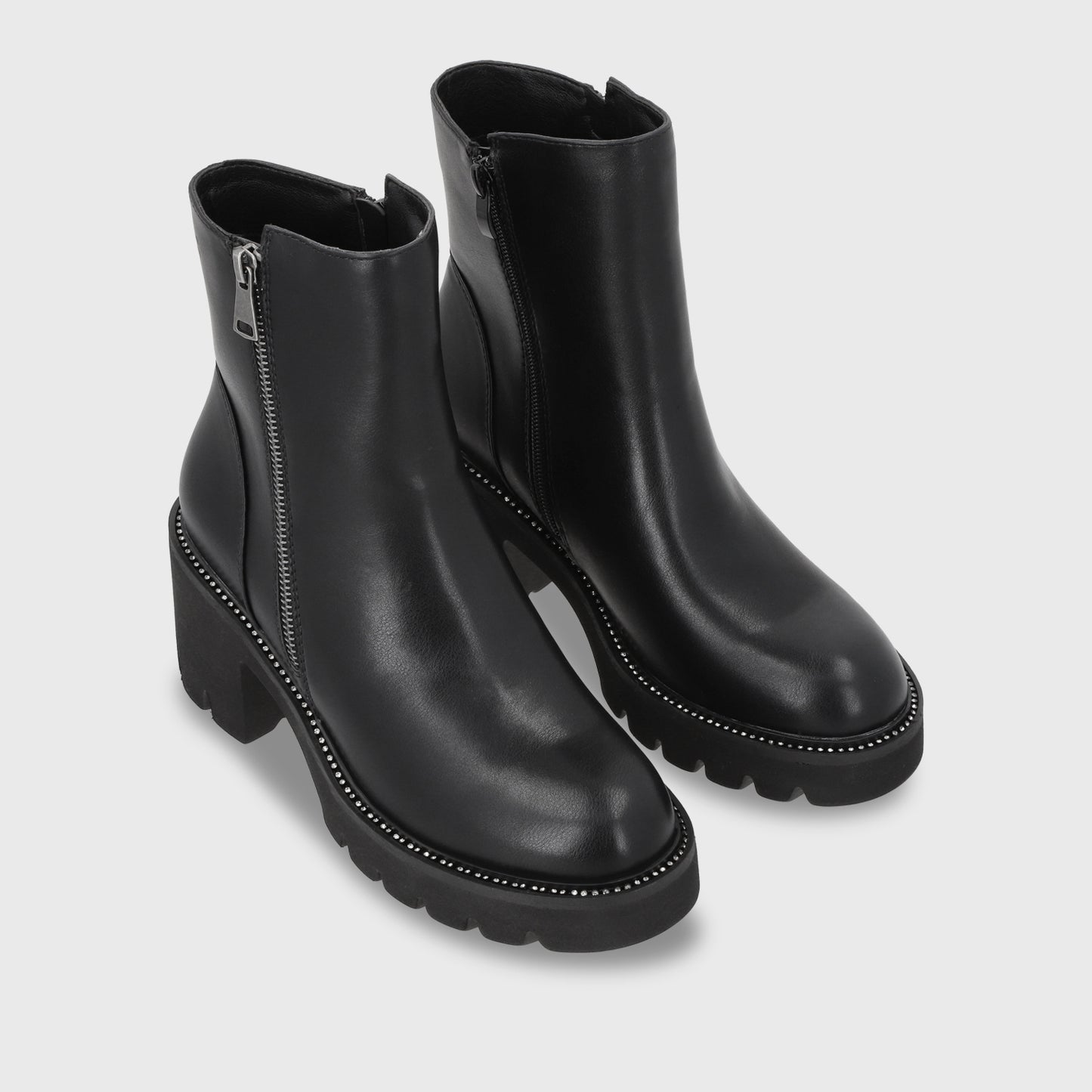 Botin Taco Negro Mujer 56020