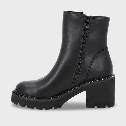 Botin Taco Negro Mujer 56020