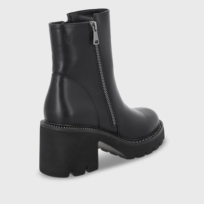 Botin Taco Negro Mujer 56020