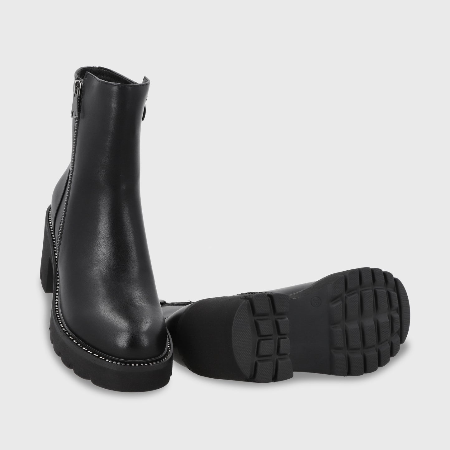 Botin Taco Negro Mujer 56020