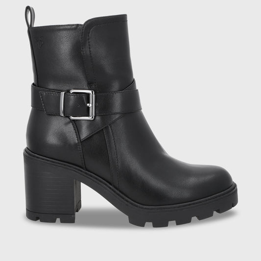 Botin Taco Negro Mujer 56051