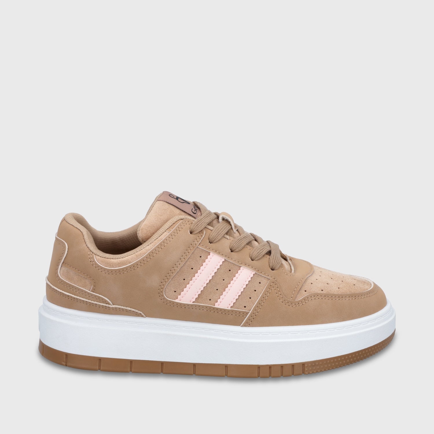 Zapatillas Plataforma Beige Mujer 58030
