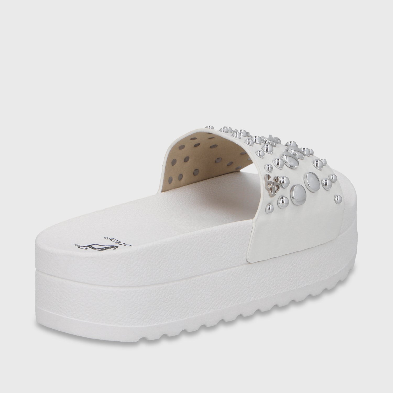 Sandalia Plataforma Blanca Mujer 64020