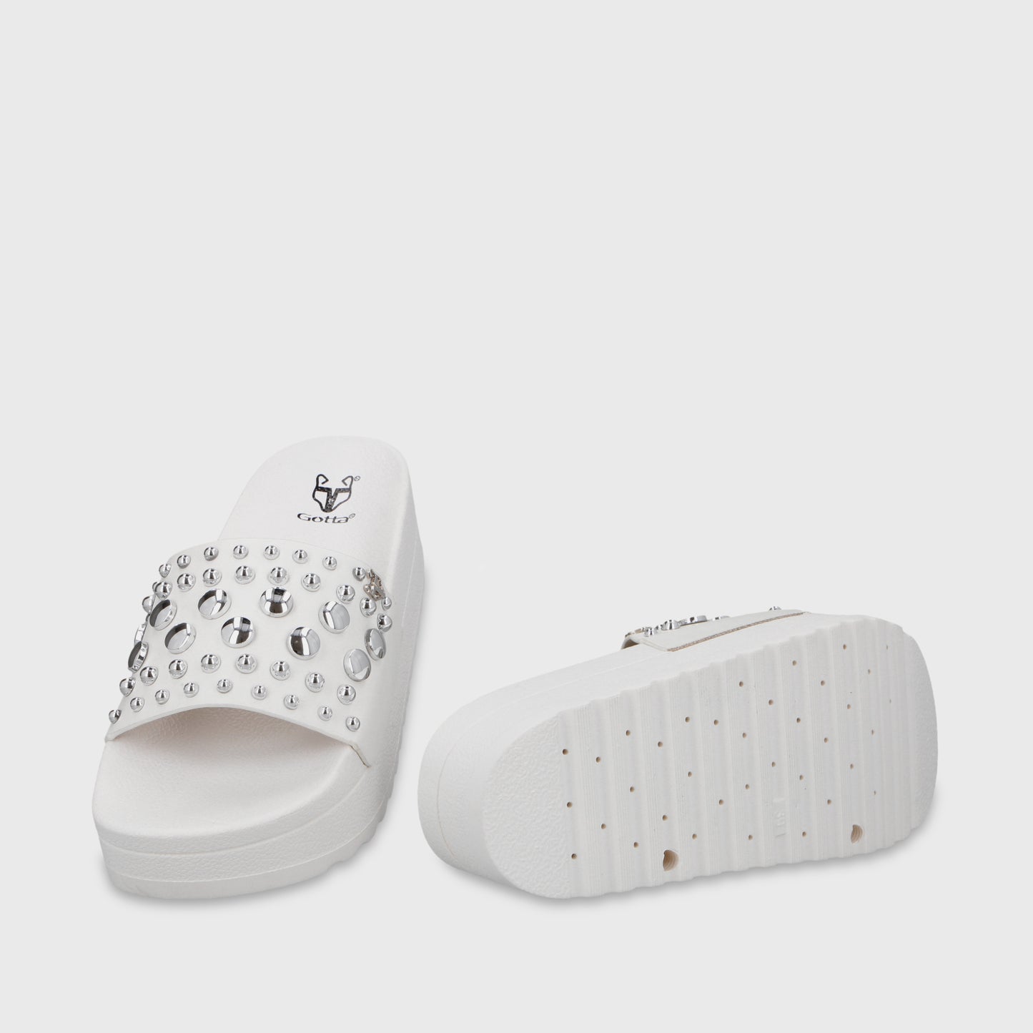 Sandalia Plataforma Blanca Mujer 64020