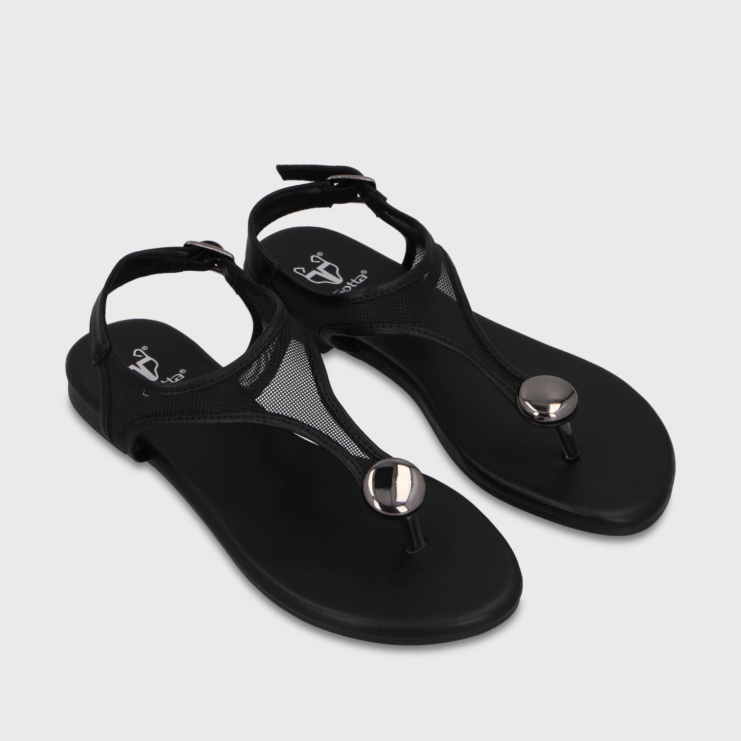 Sandalia Negra Mujer 64122