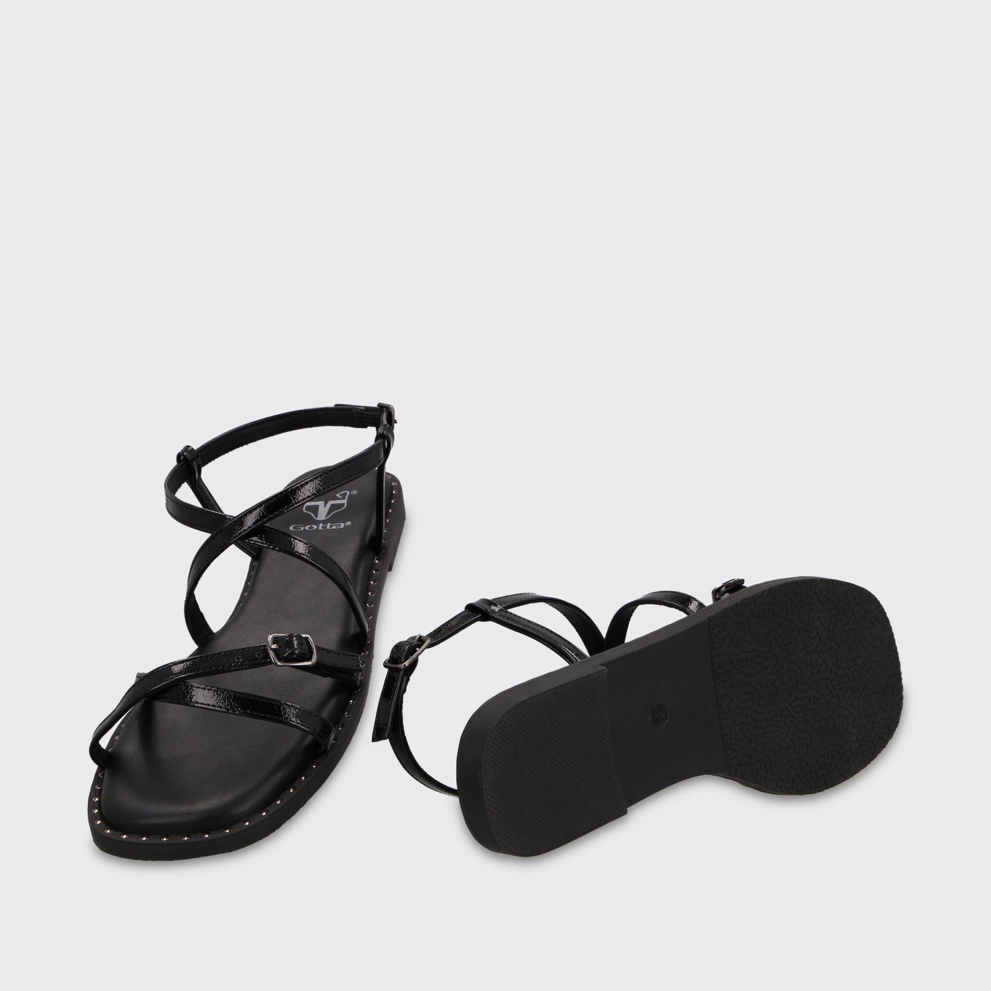 Sandalia Negra Mujer 64130