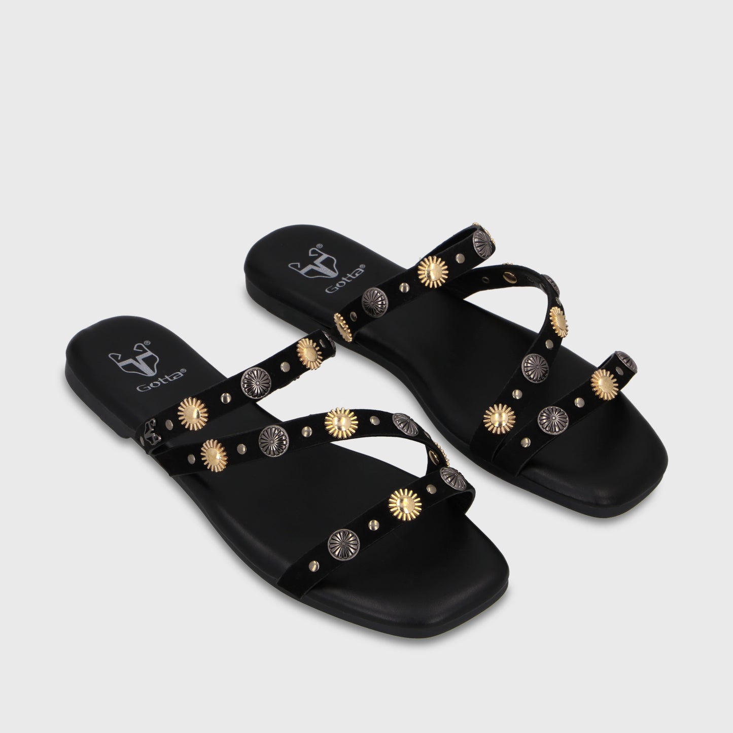 Sandalia Negra Mujer 64141