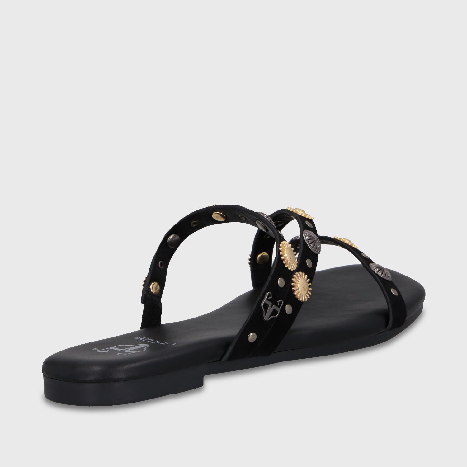 Sandalia Negra Mujer 64141