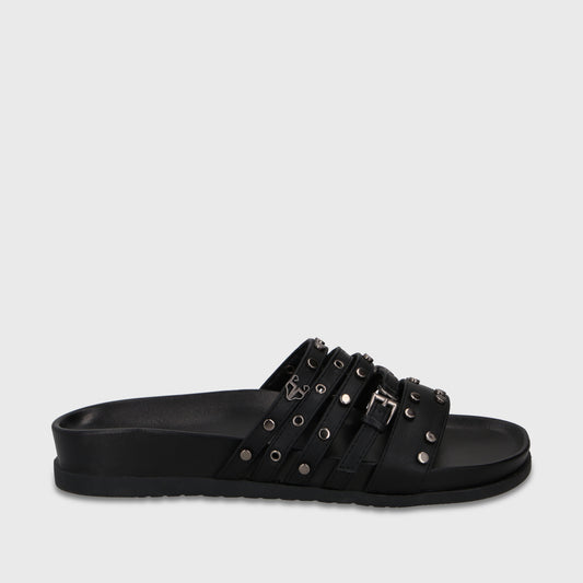 Sandalia Negra Mujer 64160