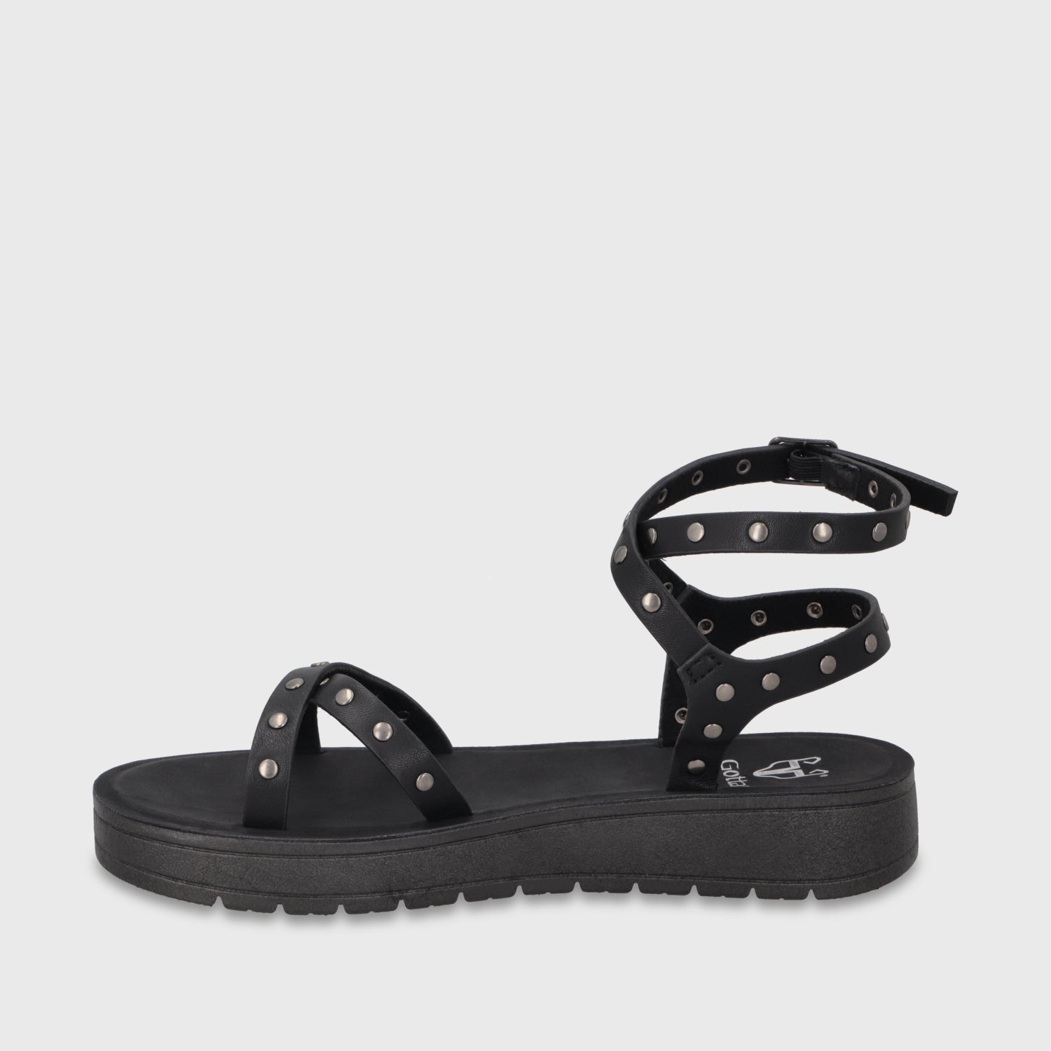 Sandalia Negra Mujer 65690