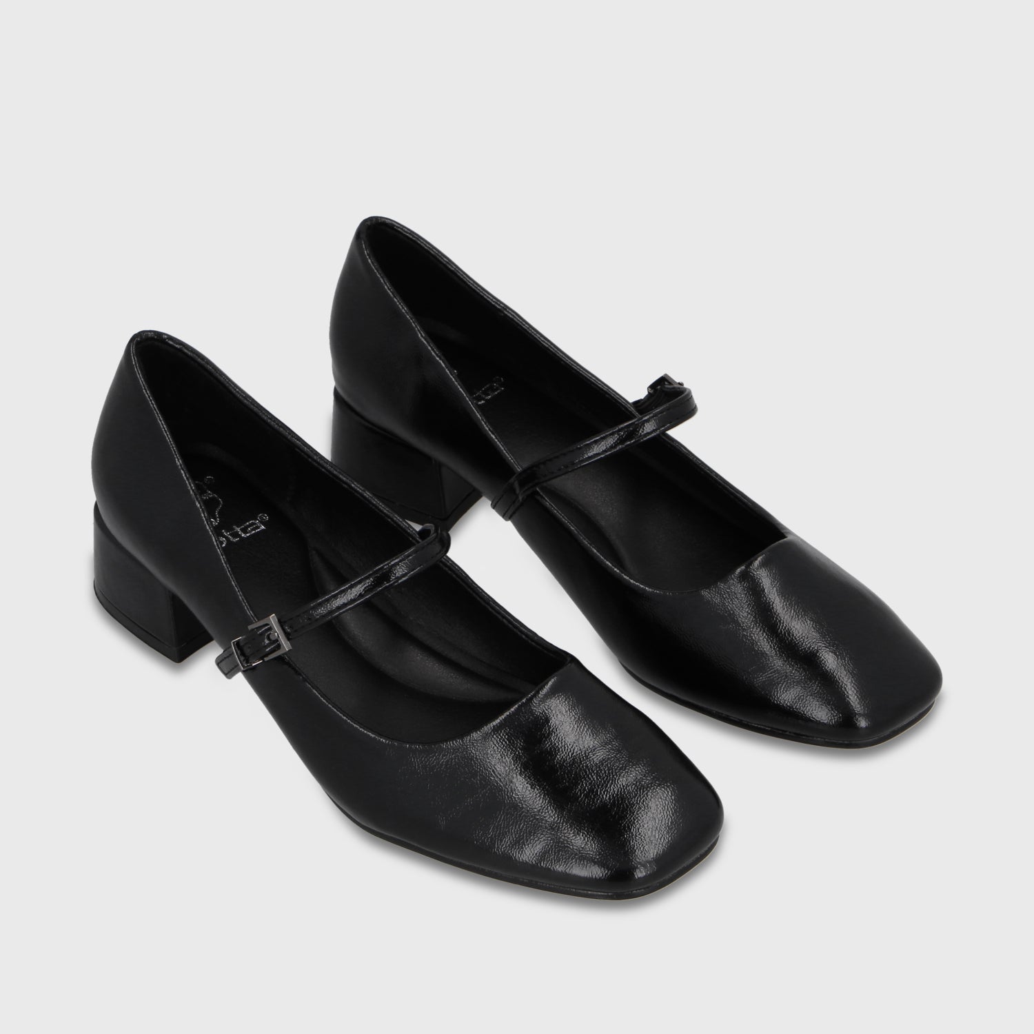 Zapato Taco Negro Mujer 65800