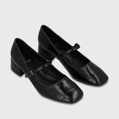 Zapato Taco Negro Mujer 65800