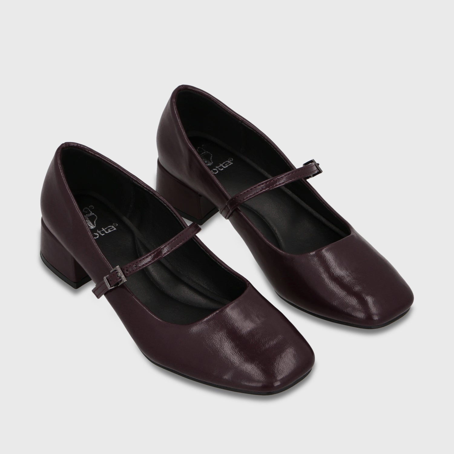 Zapato Taco Burdeo Mujer 65800