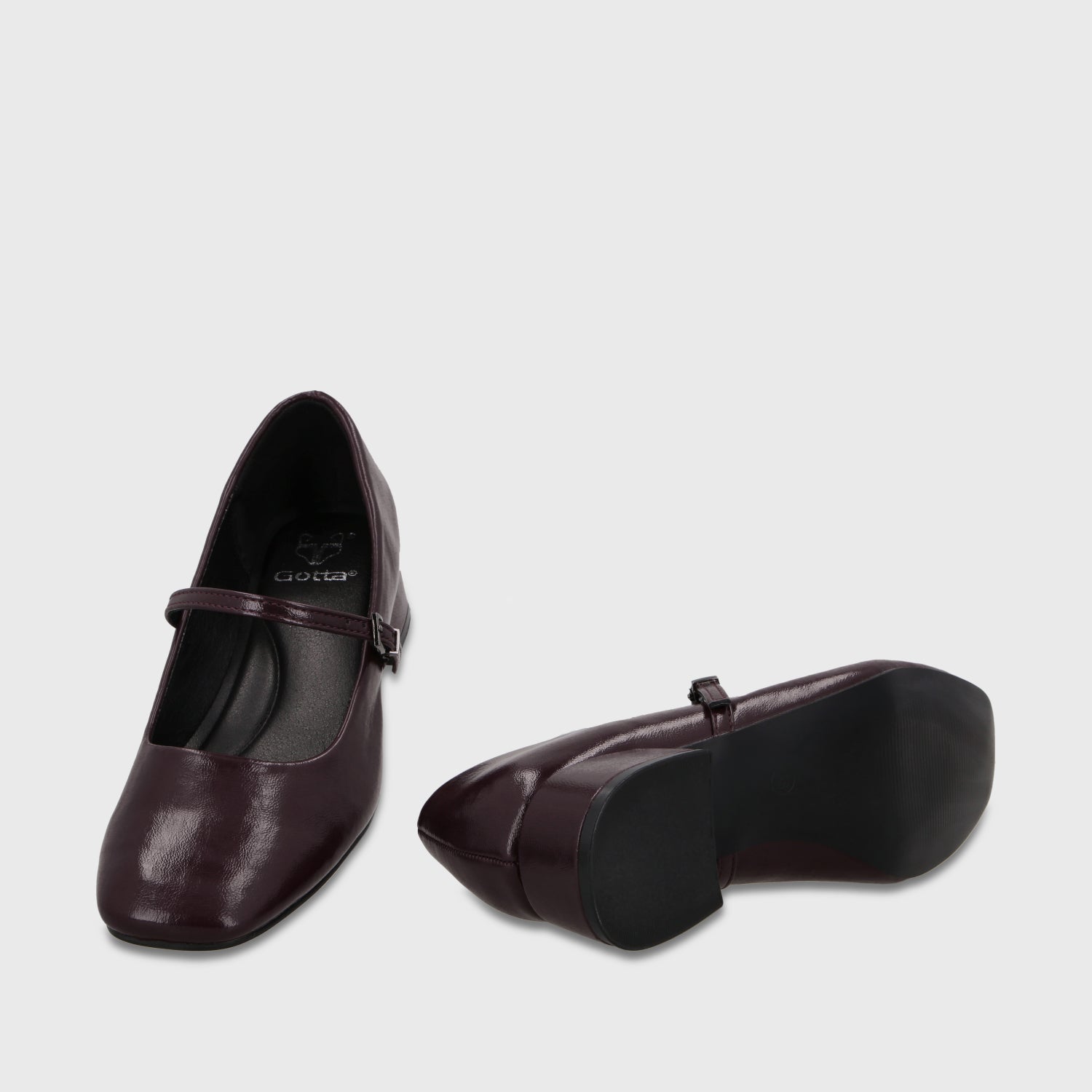 Zapato Taco Burdeo Mujer 65800