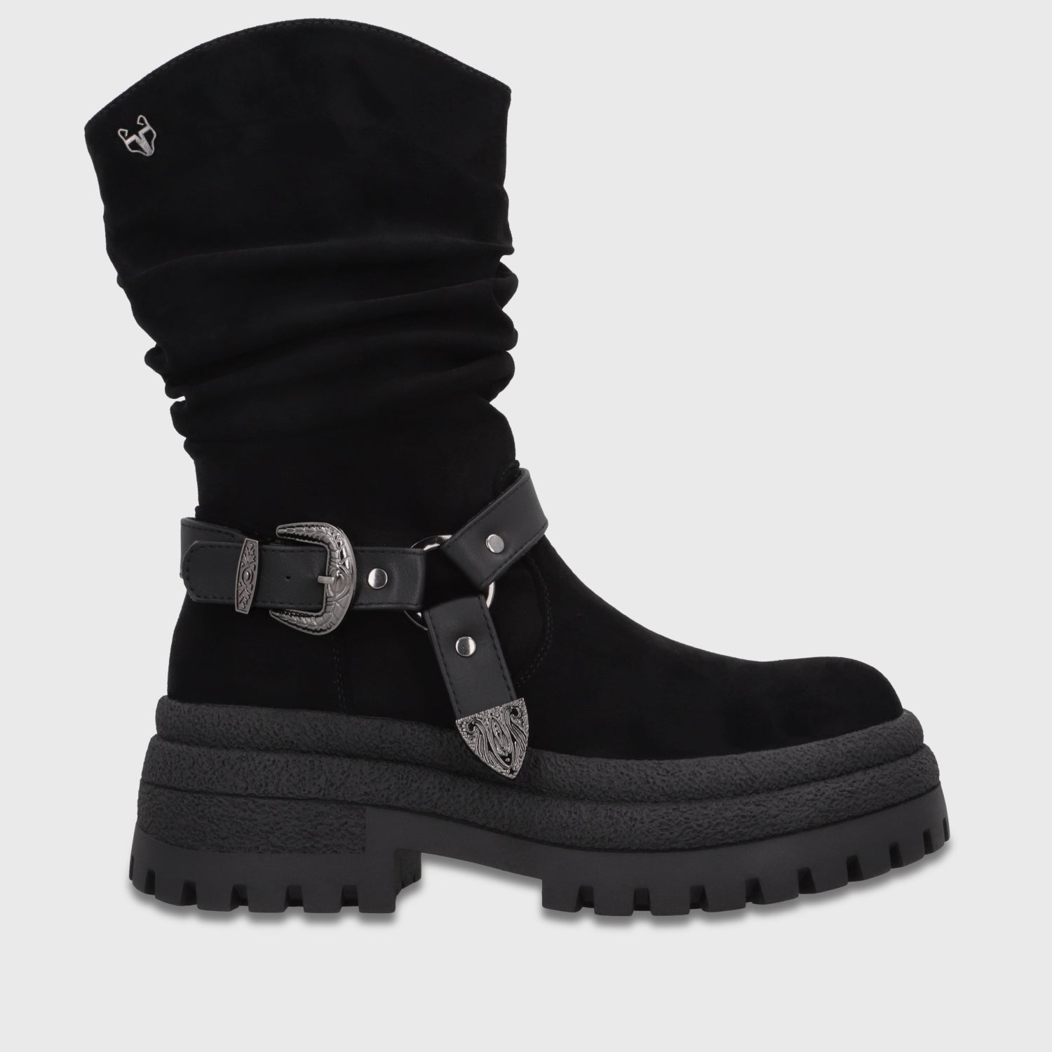 Botín Plataforma Negro Mujer 65830