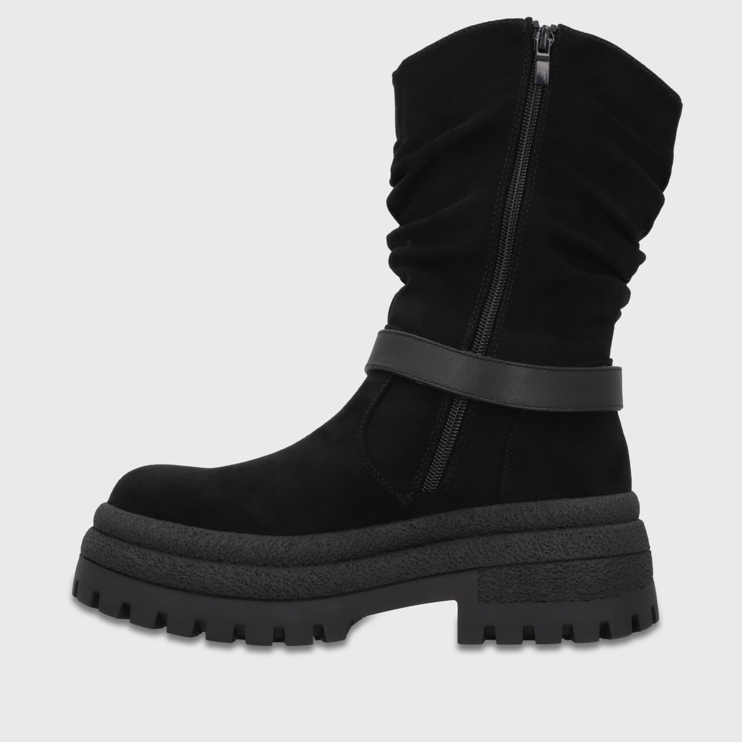 Botín Plataforma Negro Mujer 65830
