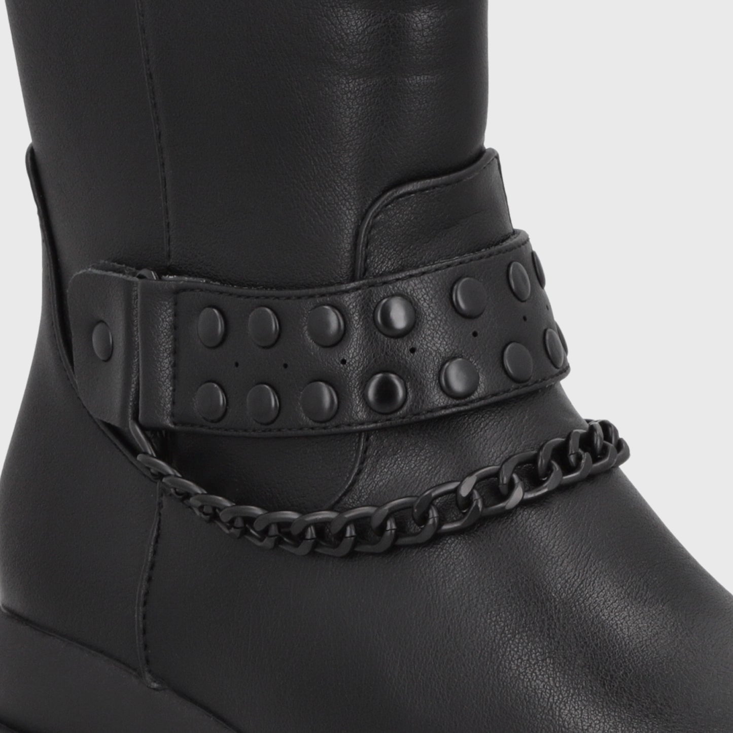 Botin Plataforma Negro Mujer 65841