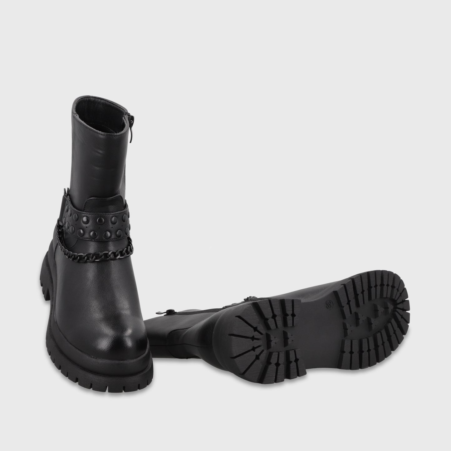 Botin Plataforma Negro Mujer 65841