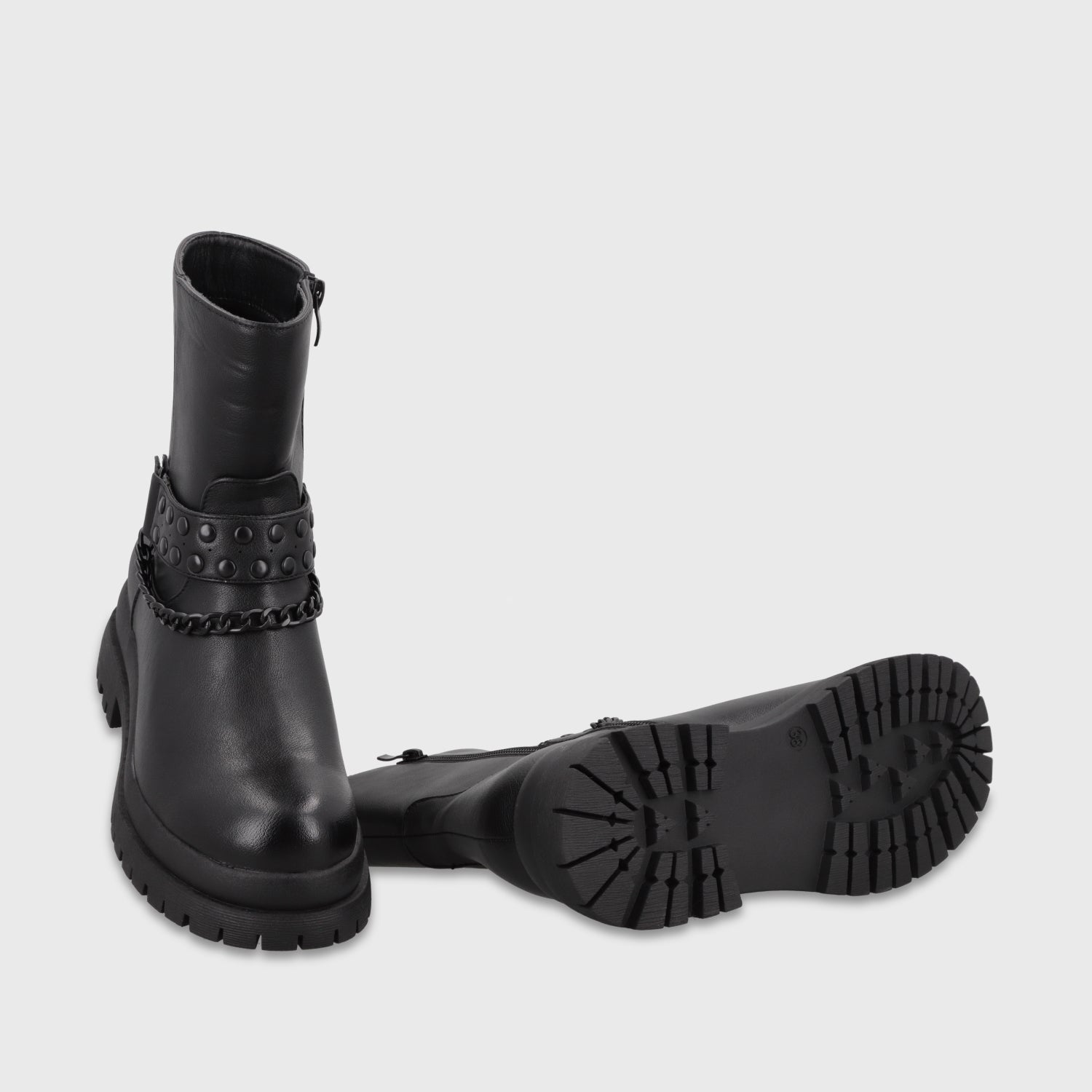 Botin Plataforma Negro Mujer 65841